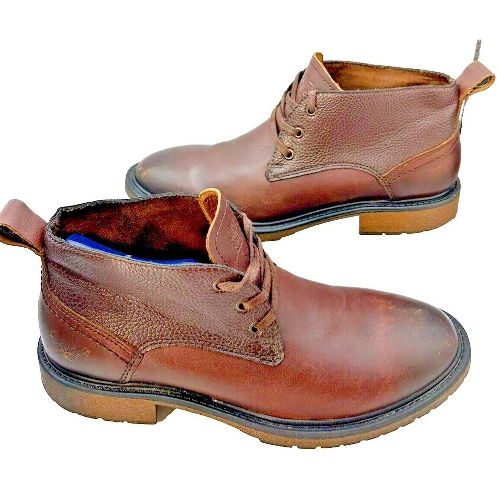 Marc New York Chukka Boots Mens 8.5/42 Brown Leather Memory Foam Preppy Heritage